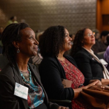 Black women attending a tech conference.